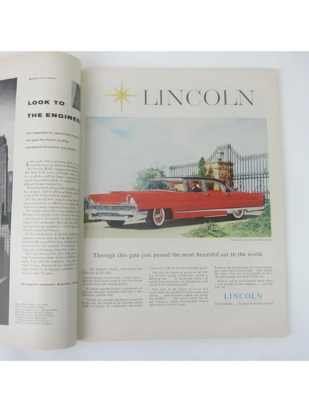 Vintage FORTUNE Magazine June 1956 Ford, Oldsmobile, Mack, Buick, Lincoln, GM Ad